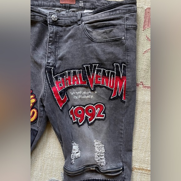 Iro-Ochi Jeans Iro-Ochi Limited Edition
Distressed Motorcycle Jeans size 40 - Picture 3 of 7